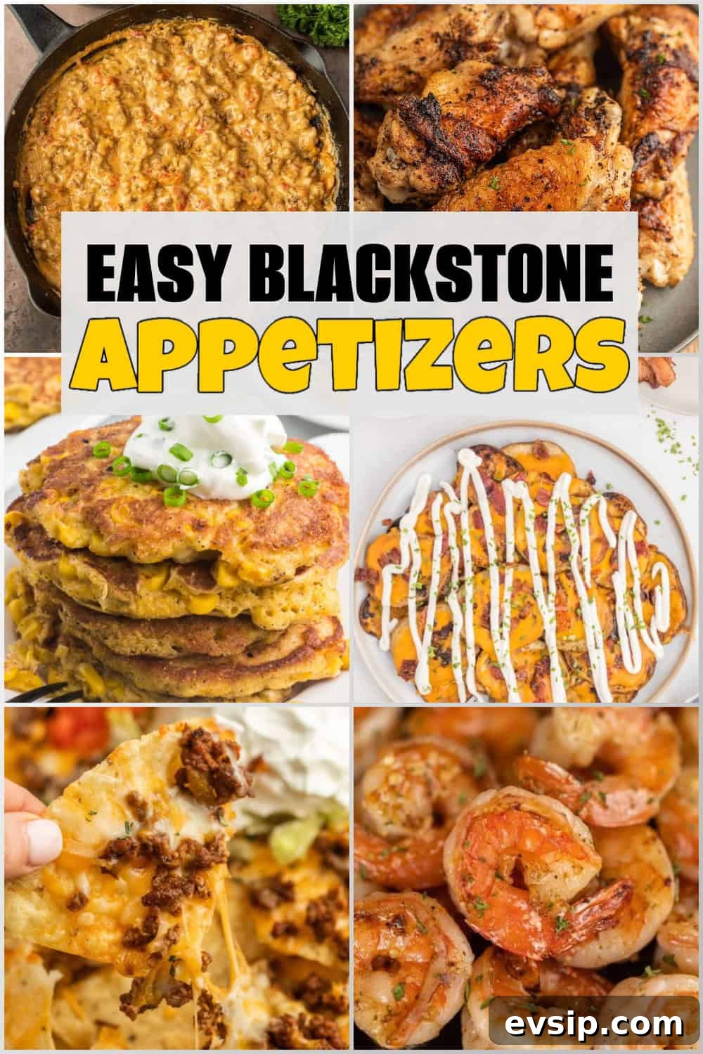 Top Blackstone Griddle Appetizers for Parties and Game Day 2 These Blackstone Appetizers are quick to make and crowd-pleasing! From crispy smash-burger sliders, cheesy quesadillas, bacon-wrapped bites, and more these 18 Appetizers are griddle ready in minutes for you next party.