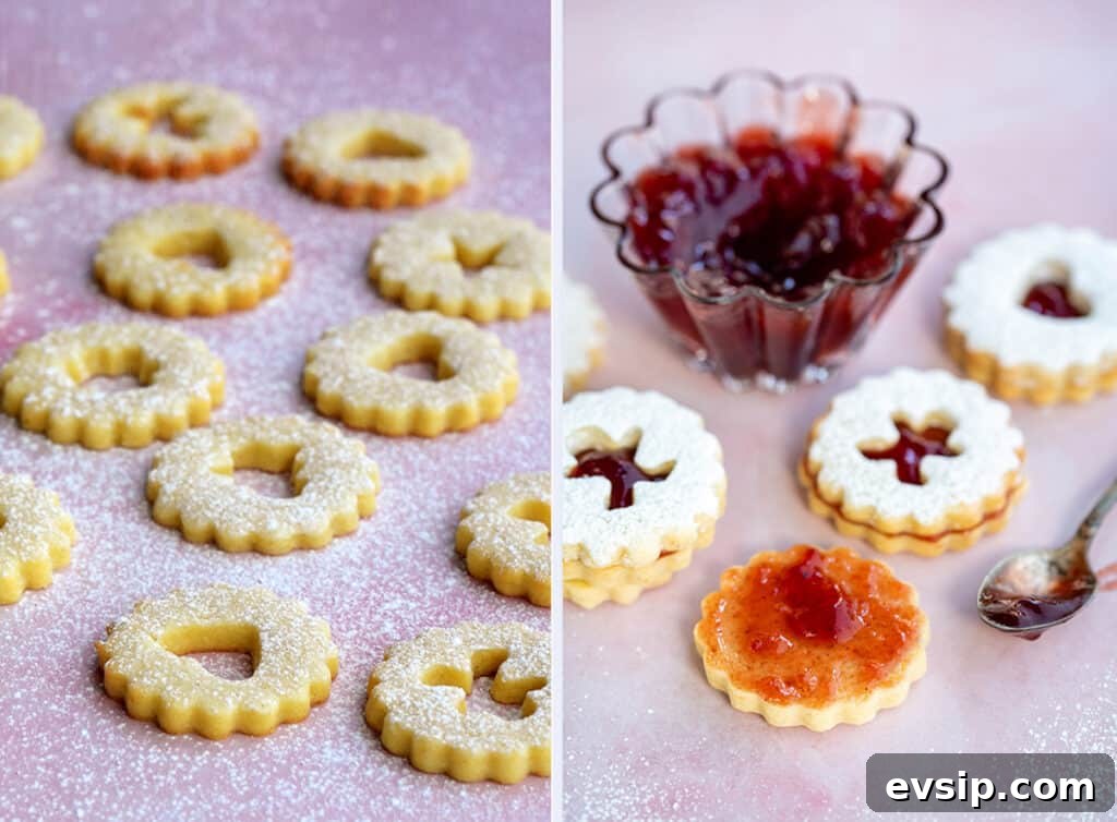 Linzer cookie process shots