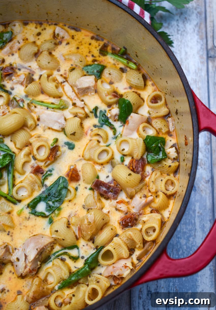 marry me chicken soup in a large red dutch oven