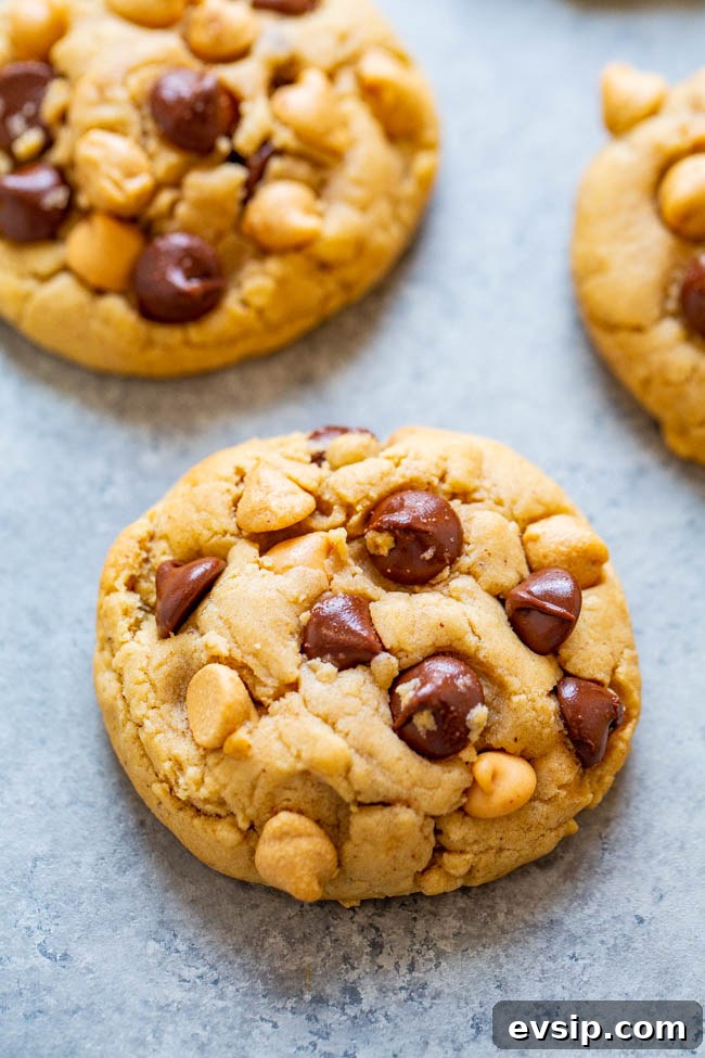 Chewy Chocolate Chip & Peanut Butter Chip Cookie Recipe 5 Chocolate Chip Peanut Butter Chip Cookies.