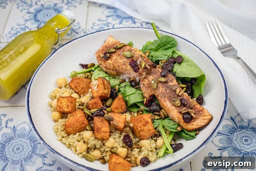 A bowl of salmon bowl.