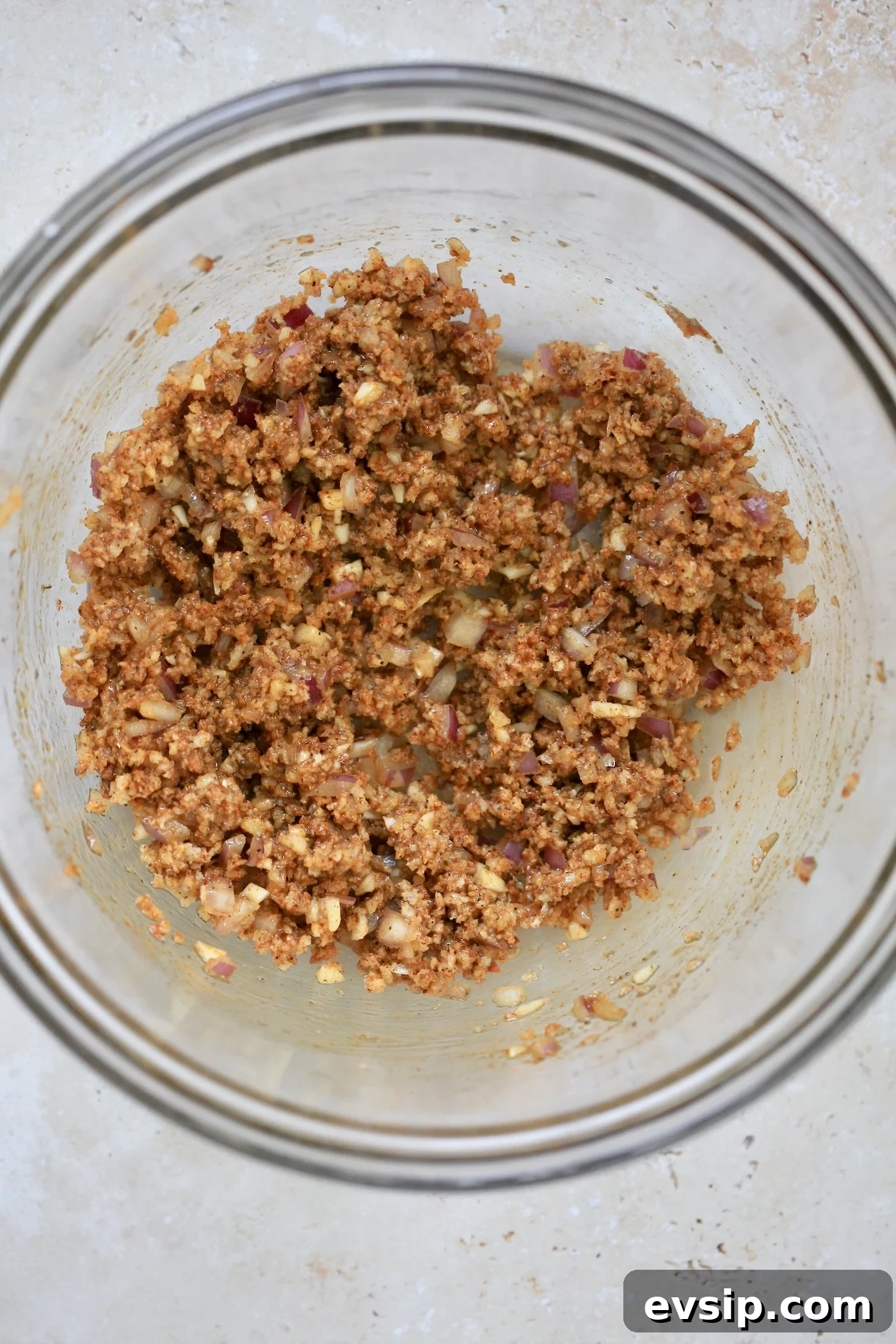mixed brown mixture in bowl