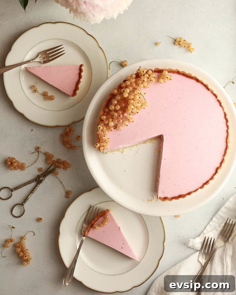 Vanilla Panna Cotta Tart with Red Currant Glaze 2 Red Currant-Vanilla Panna Cotta Tart