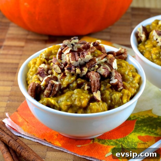 Pumpkin Overnight Oats - Vegan oats overnight pumpkin breakfast
