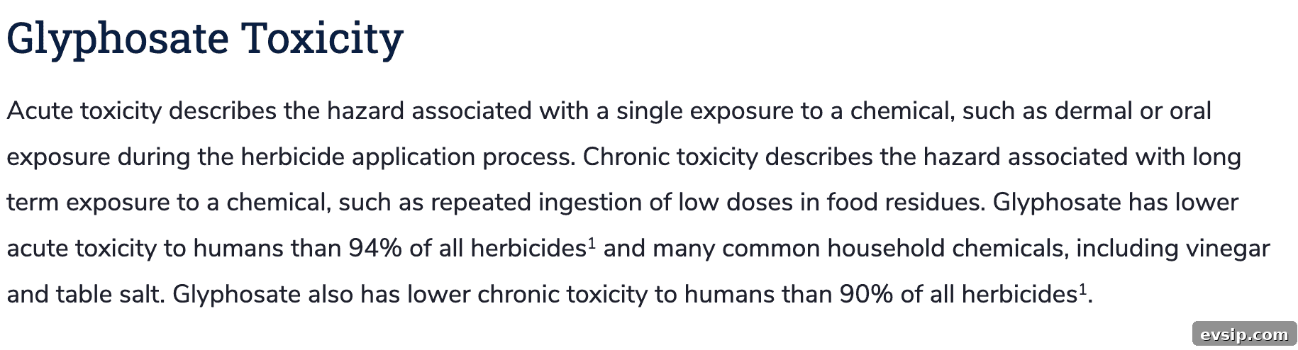glyphosate in foods snippet