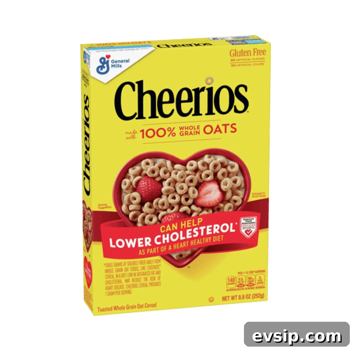 yellow Cheerios box
