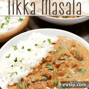 Creamy Slow Cooker Chicken Tikka Masala Recipe 4 Slow Cooker Chicken Tikka Masala in a white bowl.