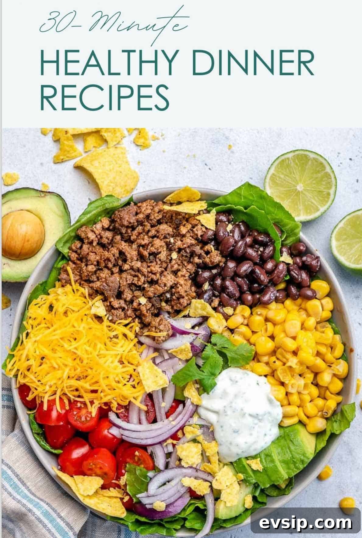 ebook cover with taco salad bowl in the image.
