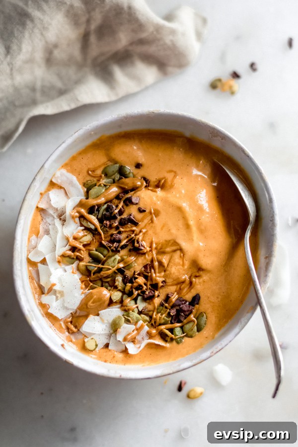 Fall glow smoothie bowl.