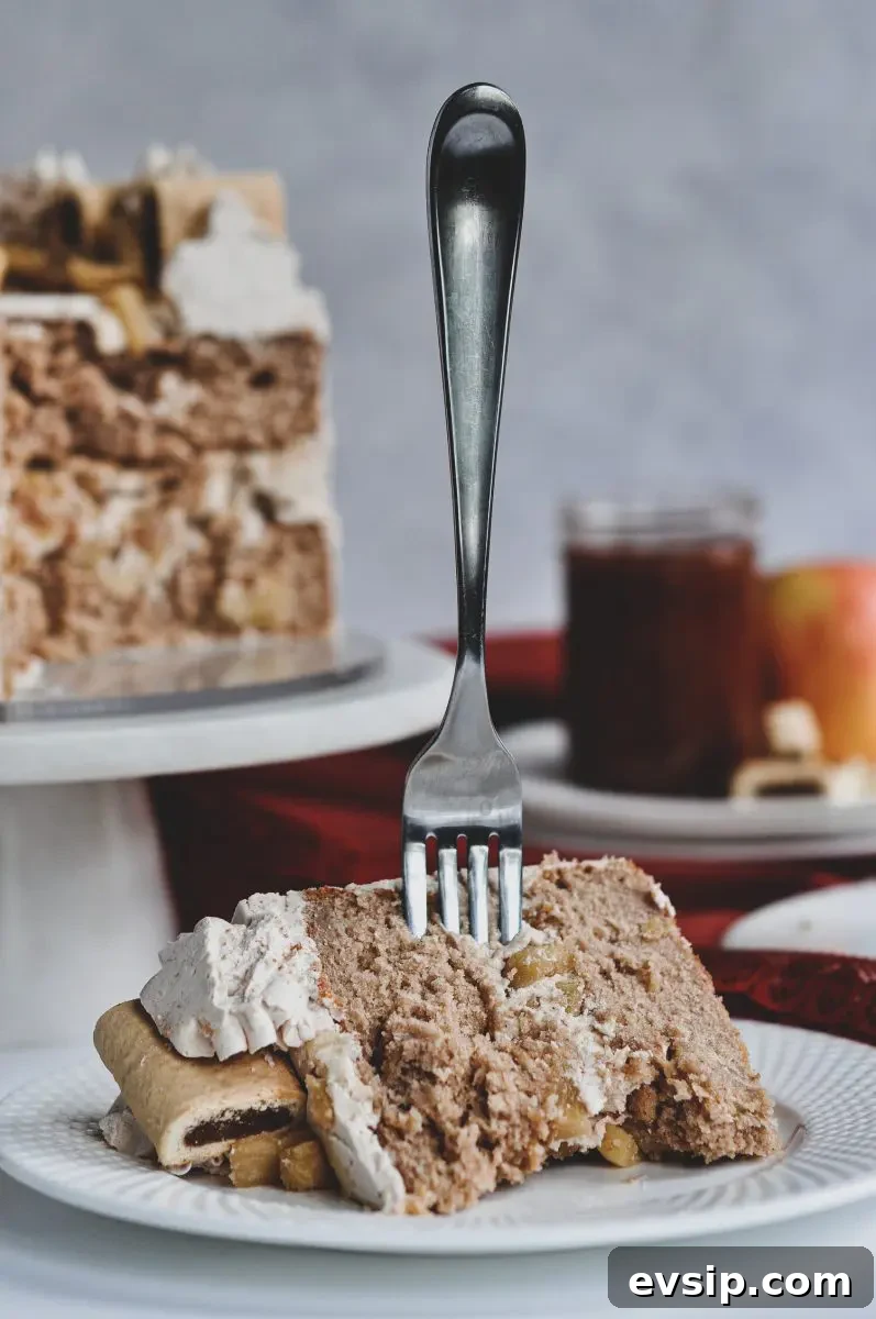 Frosted apple spice cake
