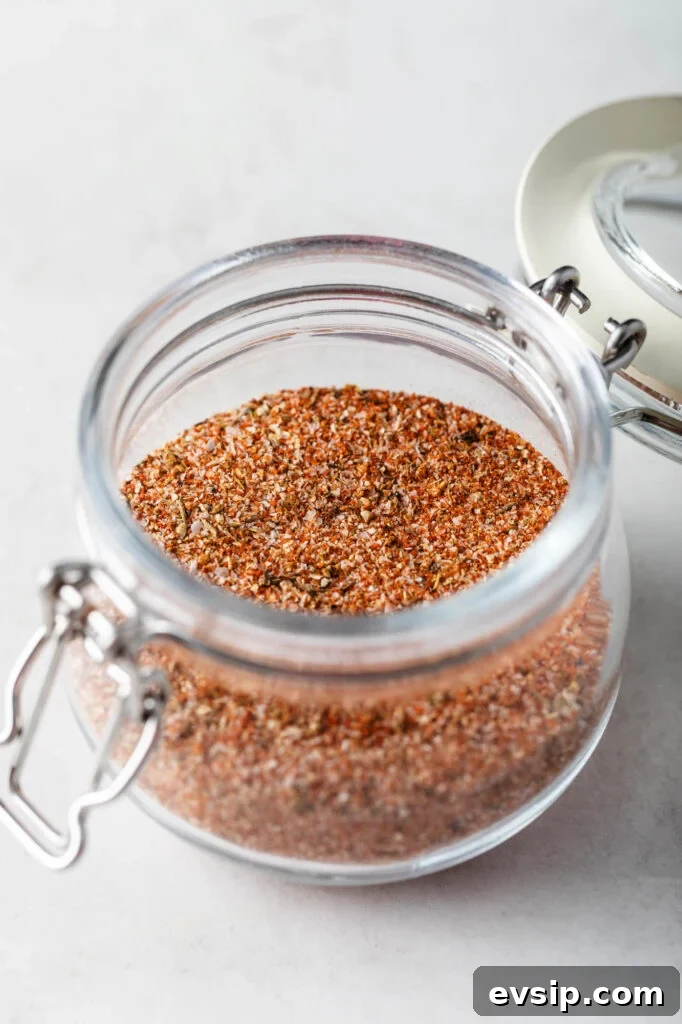 Blackened Baked Salmon with Creamy Cheddar Grits 4 homemade blackening seasoning in a jar