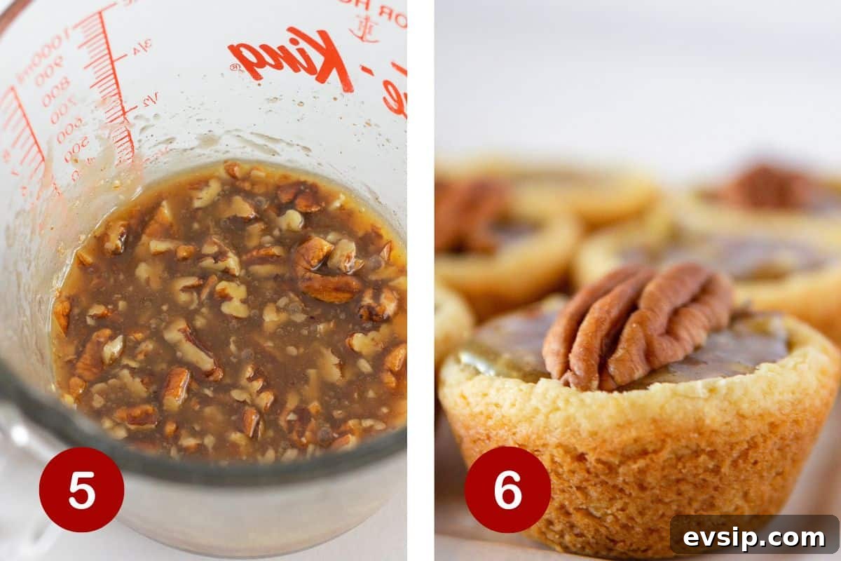 Pecan Pie Cookie Recipe: Chewy, Gooey Holiday Treat 6 Making the pecan filling and then filling the cookies.