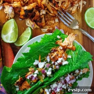 Chili Lime Chicken Tacos on a plate