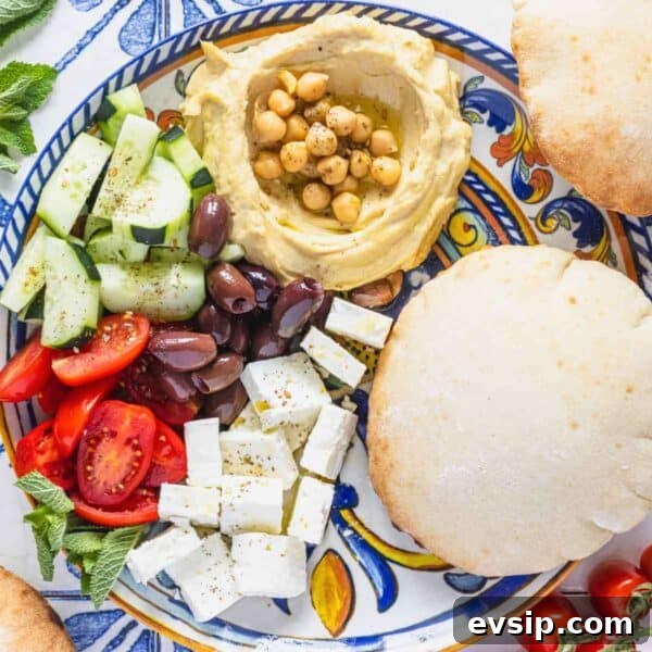 Mediterranean recipes on a plate.
