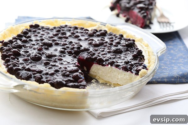 45 Low-Carb Pie Recipes for Every Occasion 6 No Bake Blueberry Cheesecake Pie with an almond flour crust - low carb and grain-free
