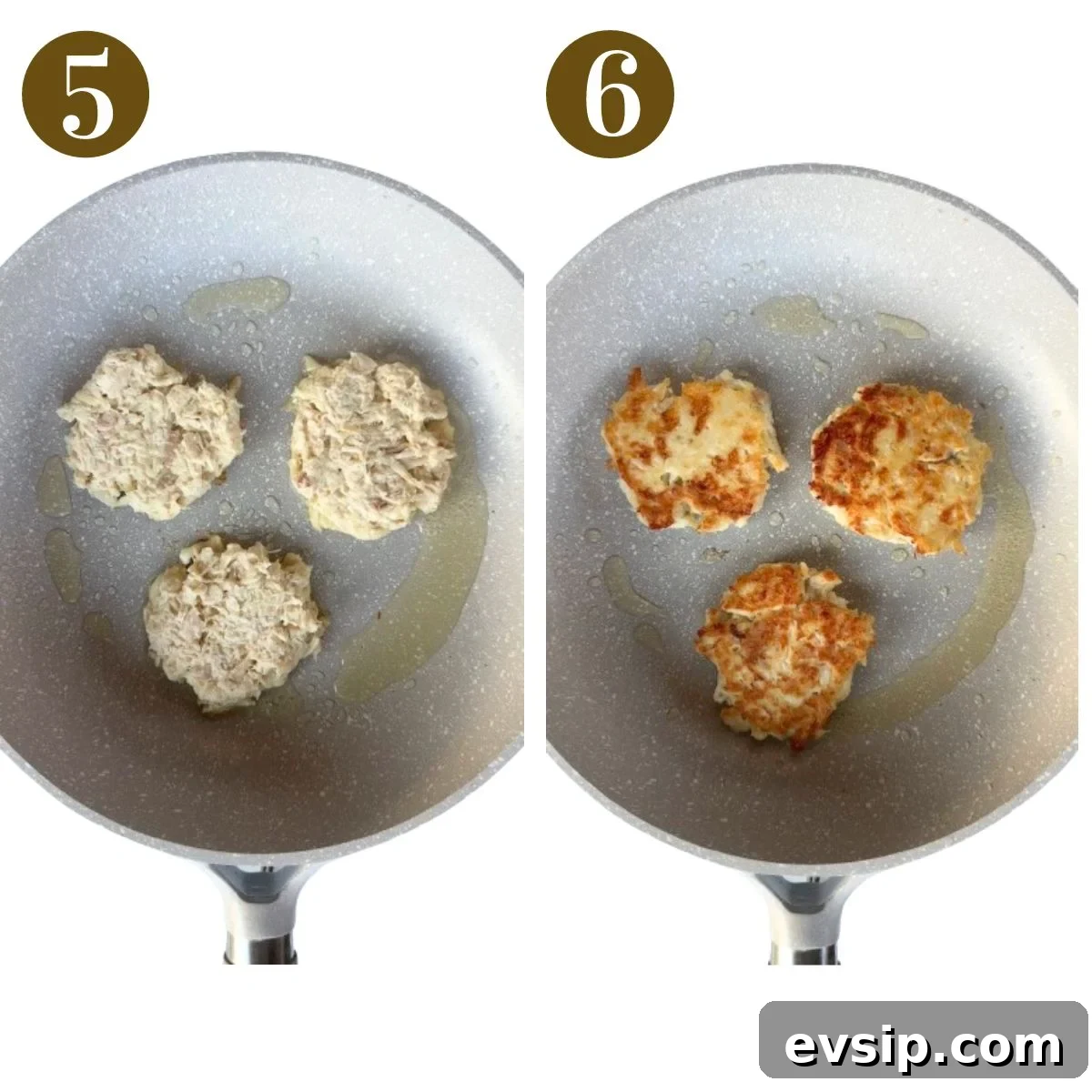 Crispy Chicken Fritters Made with Leftover Roast Chicken 5 Steps to make chicken fritters.