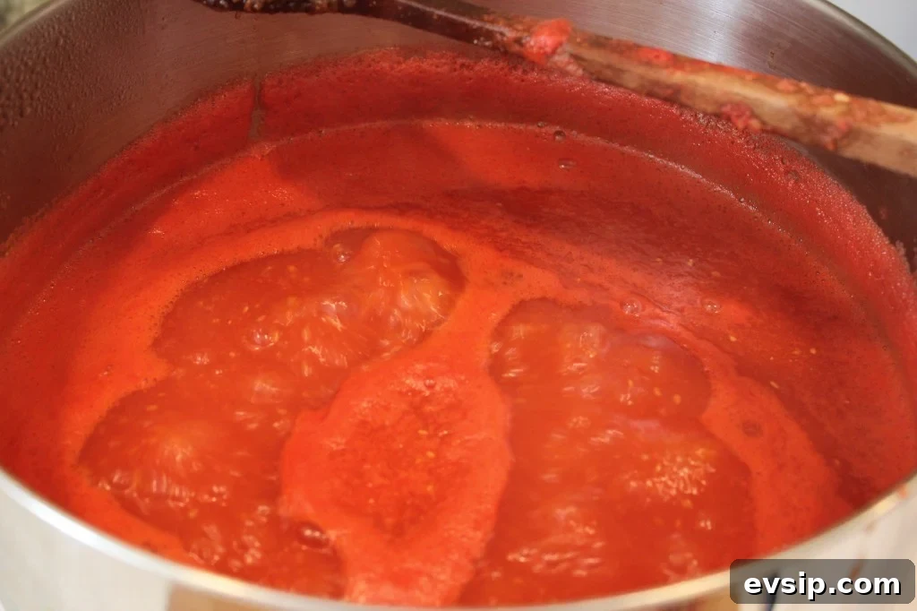 boiling tomatoes