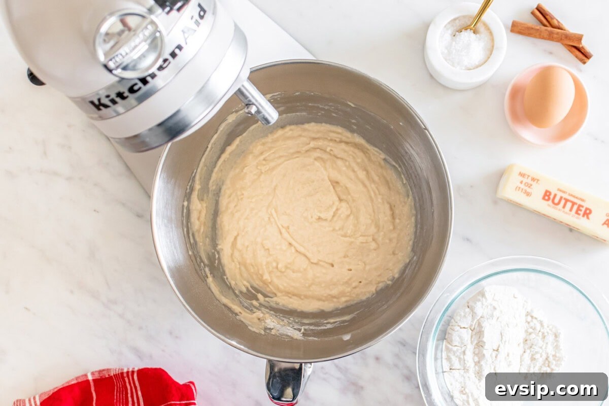 dinner rolls dough in a stand mixer bowl