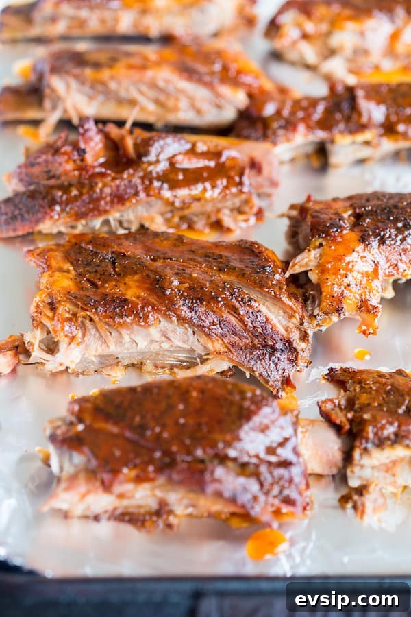 Slow Cooker Honey Bourbon Glazed Spare Ribs