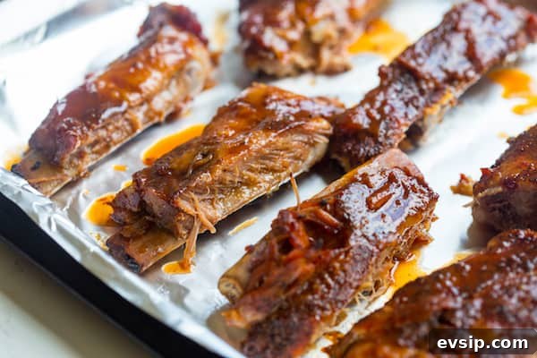 Slow Cooker Honey Bourbon Glazed Spare Ribs