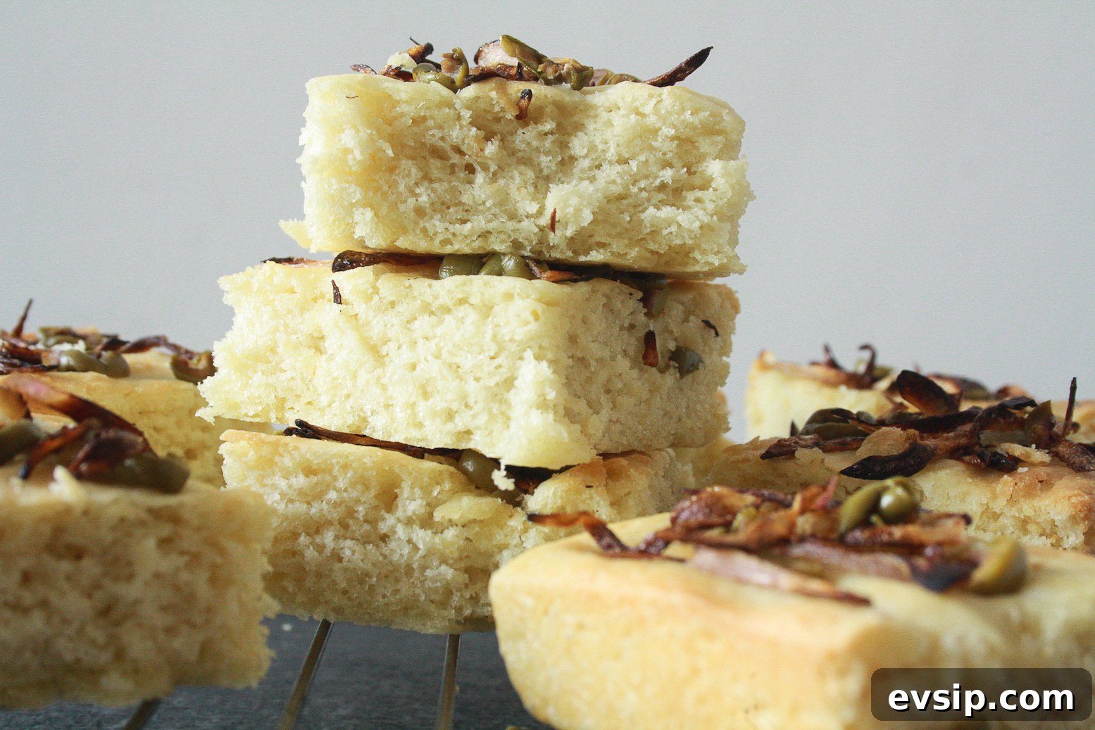 Super easy, soft and fluffy homemade focaccia with lots of olive oil!