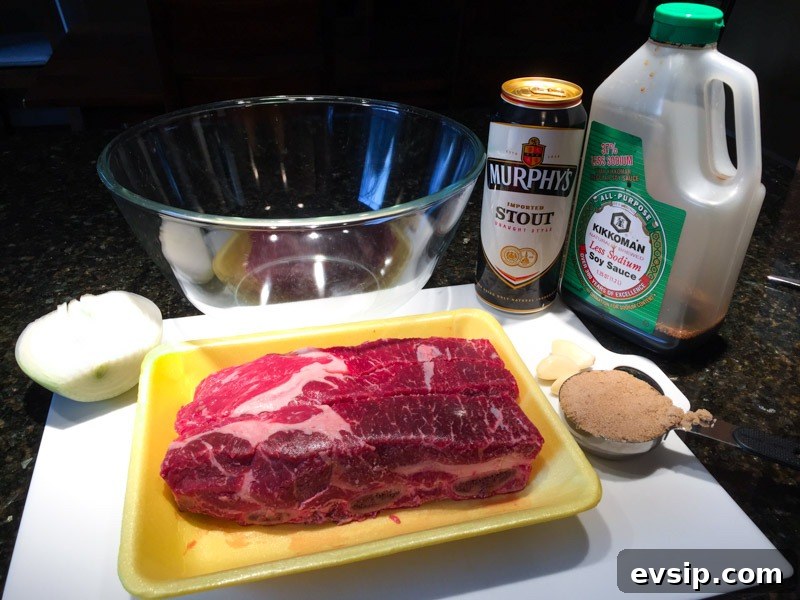 Guinness-Marinated Beef Short Ribs for St. Patrick’s Day on the Big Green Egg 3 Guinness Marinated Beef Short Ribs