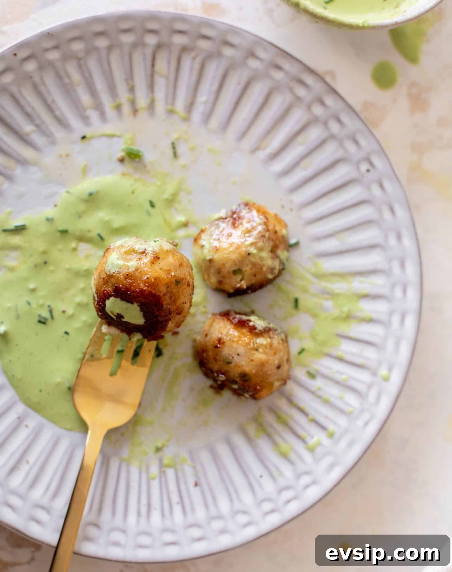Jalapeño Cheddar Chicken Meatballs with Fresh Herb Summer Sauce 11 jalapeno cheddar chicken meatballs