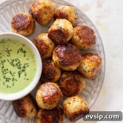 Jalapeño Cheddar Chicken Meatballs with Fresh Herb Summer Sauce 12 img 99500 11