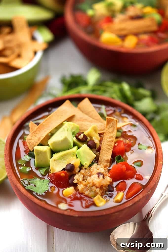 Hearty Vegetarian Tortilla Soup with Avocado and Lime 4 img 9958 3