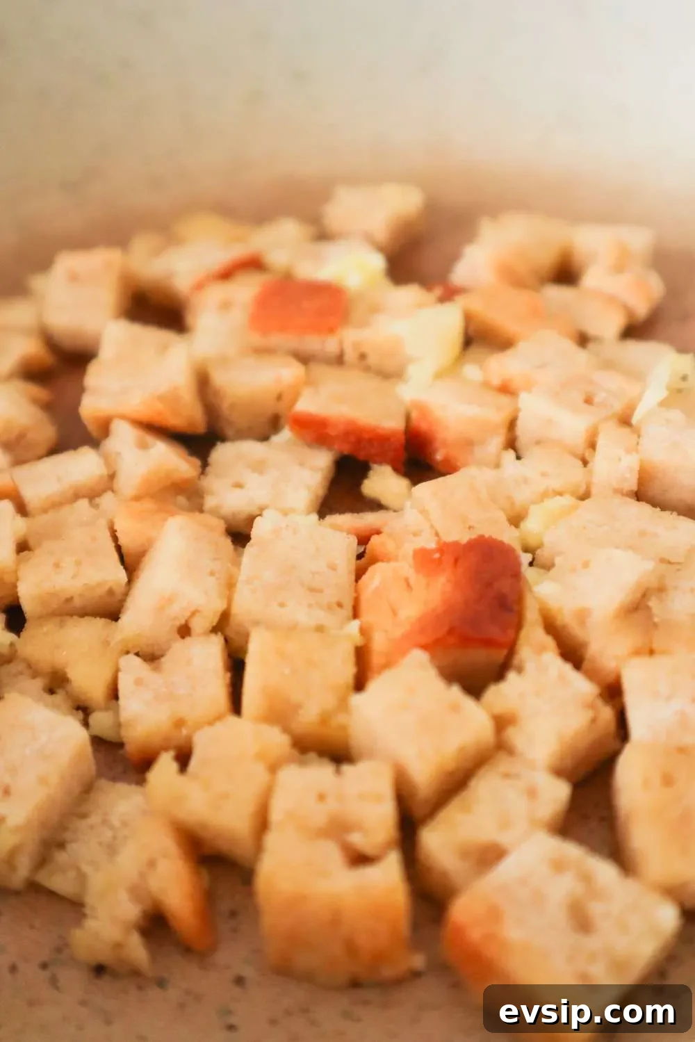 Mediterranean Tuna Salad Ready in 15 Minutes 5 making the croutons