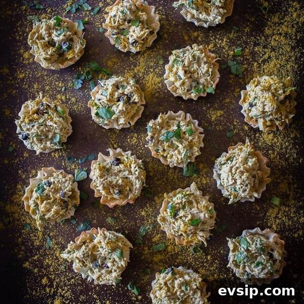 Hummus Chicken Salad with Lemon and Fresh Herbs 7 Curried Chicken Salad Phyllo Cups