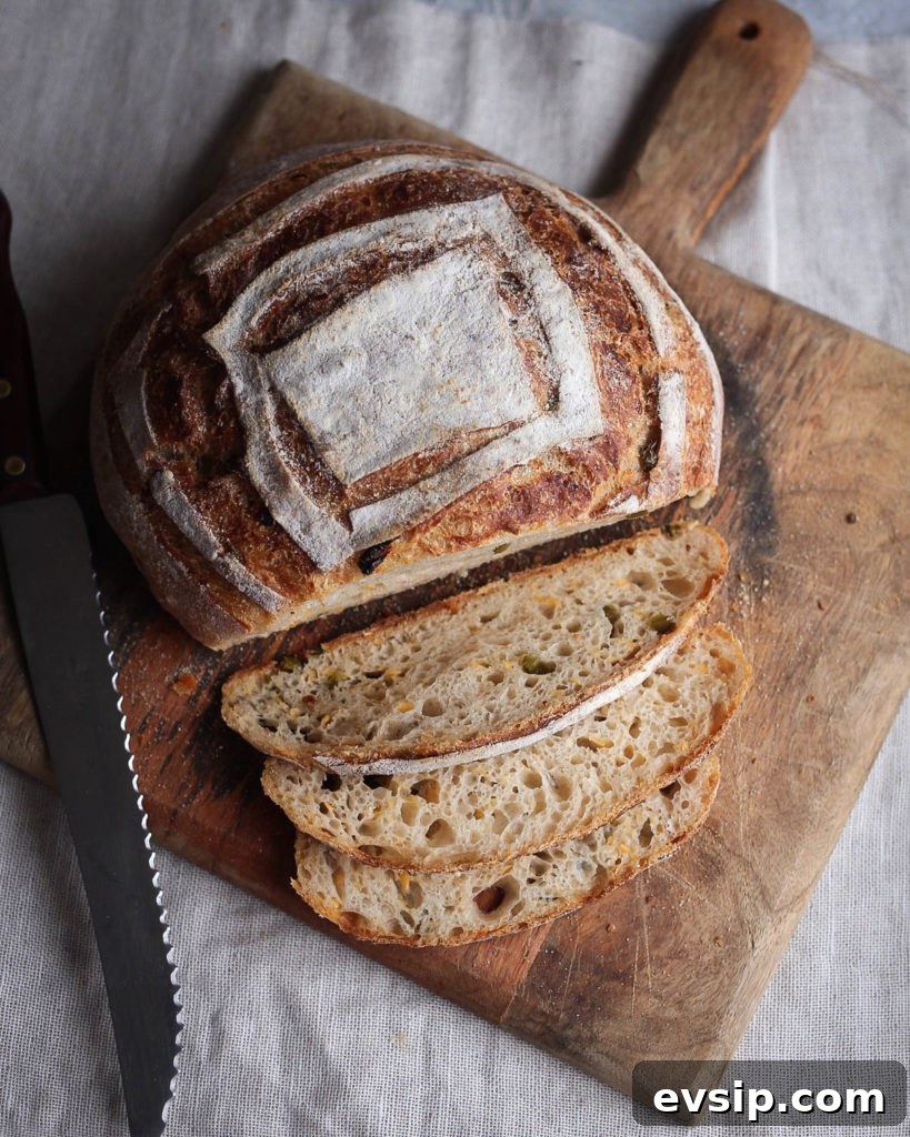 Sourdough Discard Cornmeal Loaf with Cheddar & Jalapeno 2 img 1141 1