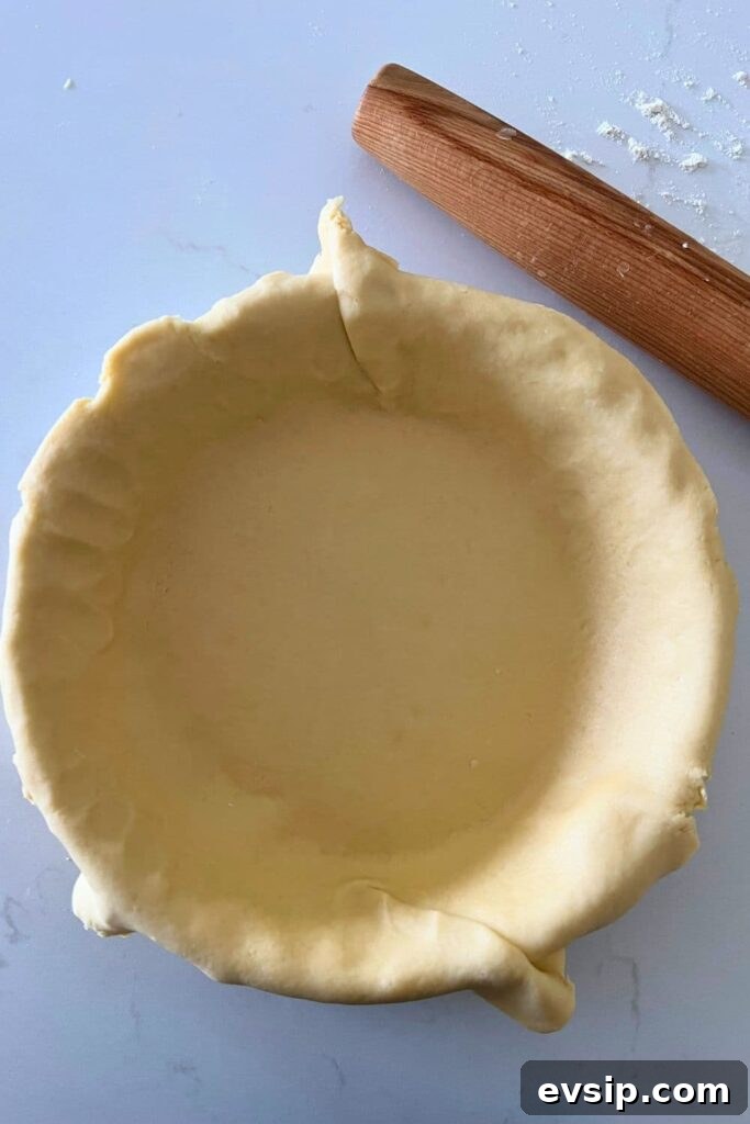 20 Sourdough Discard Recipes Perfect for Freezing 19 A sourdough pie crust rolled out in a pie dish ready to freeze.