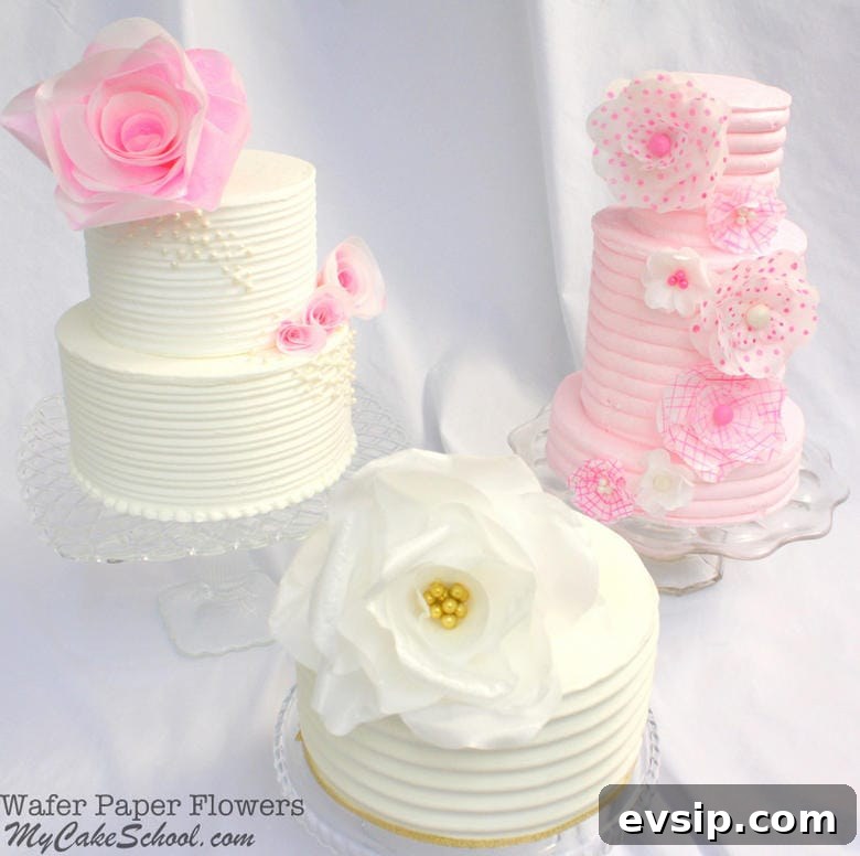 Wafer Paper Flowers Tutorial for Cake Decorating 2 Learn to make Wafer Paper Flowers! My Cake School's cake video section. Online Cake Classes & Recipes!
