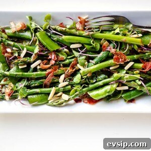Asparagus & Snap Pea Salad with Crispy Prosciutto