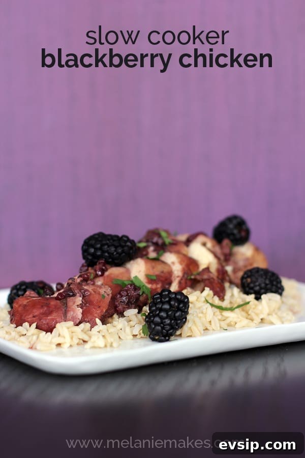 Slow Cooker Blackberry-Glazed Chicken 2 Slow Cooker Blackberry Chicken | Melanie Makes