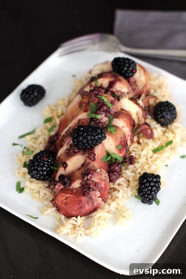 Slow Cooker Blackberry-Glazed Chicken 3 Slow Cooker Blackberry Chicken | Melanie Makes