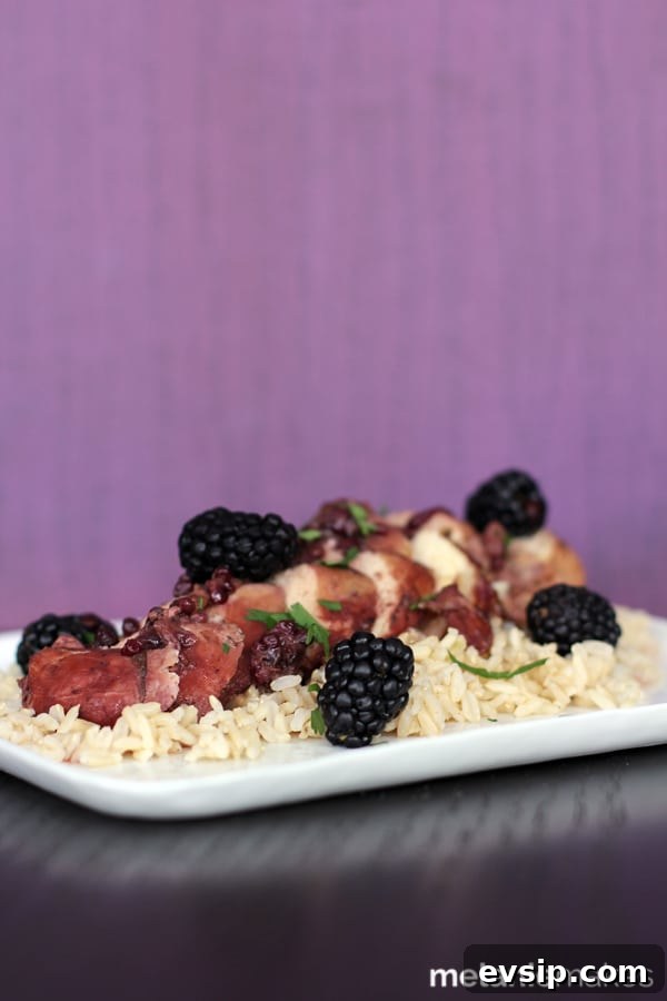 Slow Cooker Blackberry-Glazed Chicken 7 Slow Cooker Blackberry Chicken | Melanie Makes