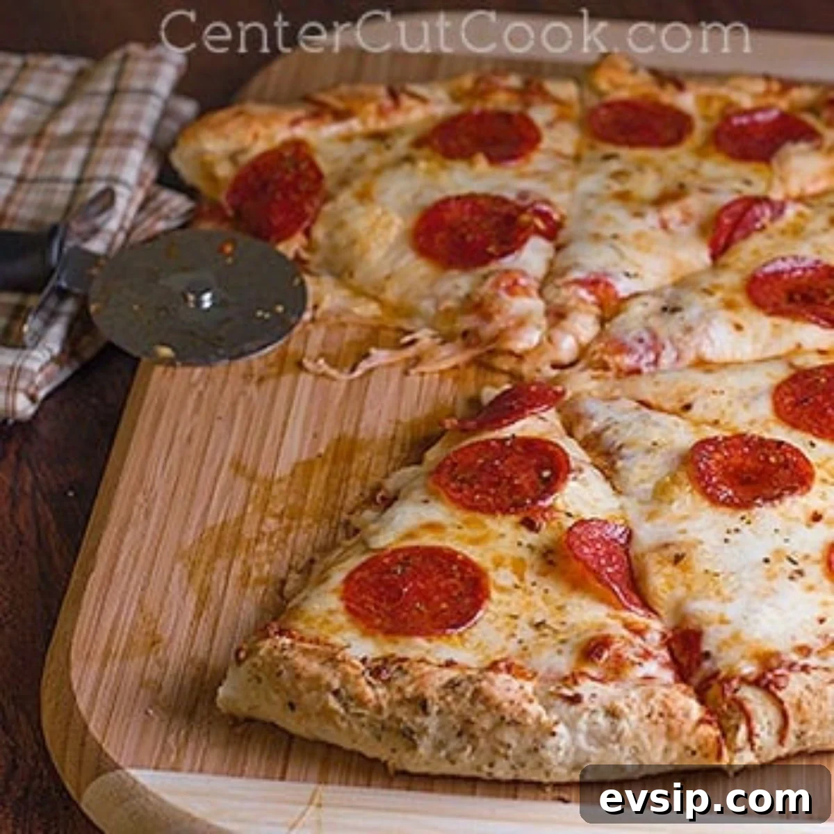 pizza made with Fast & Easy Pizza Dough